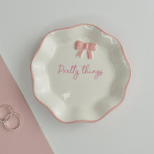 Load image into Gallery viewer, Personalised Pretty Things Bow Trinket and Jewellery Dish
