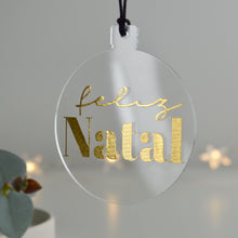 Load image into Gallery viewer, “Feliz Natal” Christmas Tree Decoration – 34 Colours