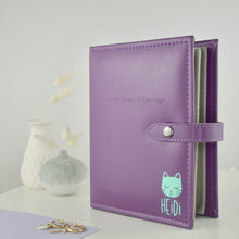 Load image into Gallery viewer, Girls Earring Storage Book - Cat