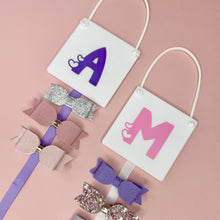 Load image into Gallery viewer, Heart Initial Hair Bow Holder