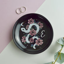 Load image into Gallery viewer, Personalised Celestial Snake & Floral Jewellery Dish