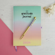 Load image into Gallery viewer, Personalised Daily Gratitude Notebook and Amethyst Crystal Pen