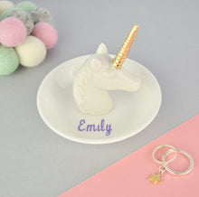 Load image into Gallery viewer, Personalised Unicorn Jewellery and trinket Dish
