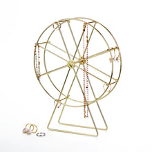 Load image into Gallery viewer, Personalised Gold Wheel Jewellery Stand