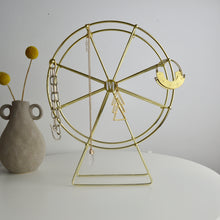 Load image into Gallery viewer, Personalised Gold Wheel Jewellery Stand
