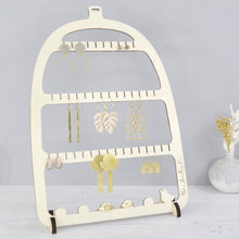 Load image into Gallery viewer, Birdcage Earring Holder - Wooden Display Stand
