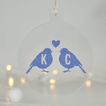 Load image into Gallery viewer, Personalised Bird Christmas Bauble