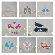 Load image into Gallery viewer, Personalised Owl Christmas Bauble