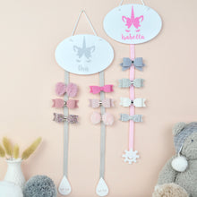 Load image into Gallery viewer, Colourful Unicorn Bows Hair Bow Holder - Not a Jewellery Box