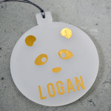 Load image into Gallery viewer, Personalised Panda Christmas Bauble - Not a Jewellery Box
