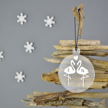 Load image into Gallery viewer, Personalised Flamingo Christmas Bauble - Not a Jewellery Box