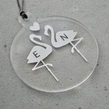 Load image into Gallery viewer, Personalised Flamingo Christmas Bauble - Not a Jewellery Box