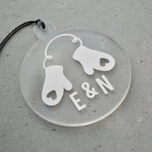 Load image into Gallery viewer, Personalised Mittens Christmas Bauble - Not a Jewellery Box