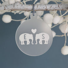 Load image into Gallery viewer, Personalised Elephant Christmas Bauble - Not a Jewellery Box