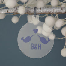 Load image into Gallery viewer, Personalised Narwal Christmas Tree Decoration - Not a Jewellery Box