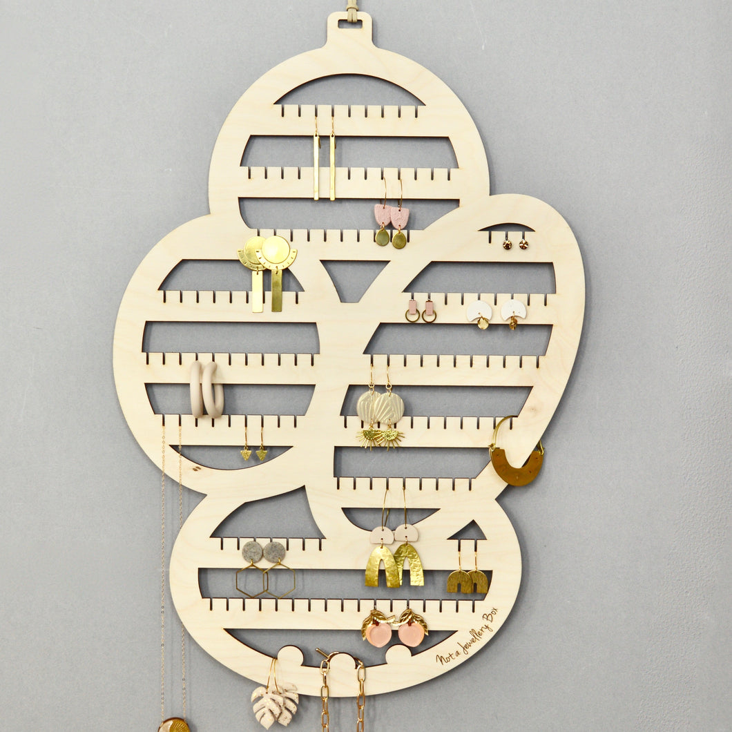 The Large Abstract Wooden Earring Holder