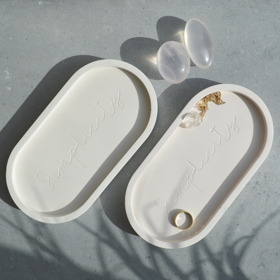 'Simplicity' Engraved Jewellery and Trinket Dish