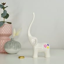 Load image into Gallery viewer, Elephant Ring Display Stand - White - Colourful Daisies