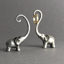 Load image into Gallery viewer, Pewter Elephant Ring Stand - Not a Jewellery Box
