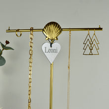 Load image into Gallery viewer, Personalised Gold Shell Jewellery Stand
