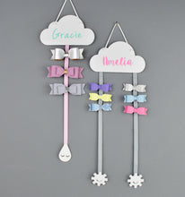 Load image into Gallery viewer, Colourful Cloud Hair Bow Holder - Not a Jewellery Box
