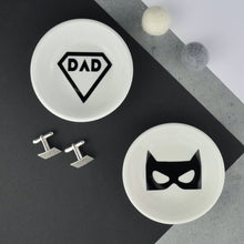 Load image into Gallery viewer, Mini Cufflink Dish - Super Hero Collection  - Superhero Dad or Mask - Not a Jewellery Box
