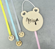 Load image into Gallery viewer, Add on SECOND RIBBON FOR - Wood Hair Bow Hanger - Hair Bow - Holder - Hair Clips - Cloud or Oval - Hair Accessory Storage - Hair Clips - Not a Jewellery Box