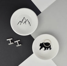 Load image into Gallery viewer, Mini Cufflink Dish - Adventure Collection - Mountains or Bear - Not a Jewellery Box