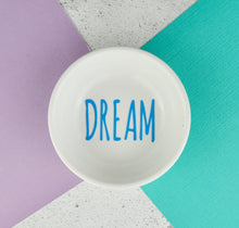 Load image into Gallery viewer, Mini Ring Dish -  Hello, Hugs, Dream or any word - Not a Jewellery Box

