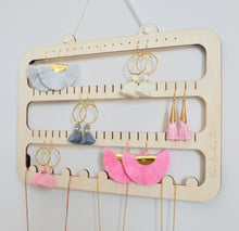 Load image into Gallery viewer, Wooden Earring Holder &amp; Necklace Display - Not a Jewellery Box
