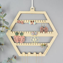 Load image into Gallery viewer, Hexagon Earring Holder - Jewellery Hanger - Not a Jewellery Box
