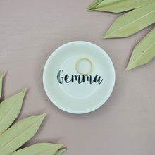 Load image into Gallery viewer, Personalised Mini Jewellery Dish - Script - Not a Jewellery Box