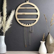 Load image into Gallery viewer, Circle Earring Holder - Wooden Jewellery Organiser - Not a Jewellery Box