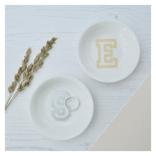 Load image into Gallery viewer, Mini Ring Dish - Varsity Initial - Not a Jewellery Box
