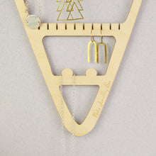 Load image into Gallery viewer, Triangle Earring Holder - Wooden jewellery Display Organiser - Not a Jewellery Box
