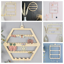 Load image into Gallery viewer, Earring Holder - Wooden Jewellery Hanger - Not a Jewellery Box