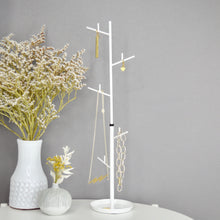 Load image into Gallery viewer, Personalised Tall Jewellery or Earring Stand - White - Not a Jewellery Box