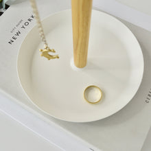 Load image into Gallery viewer, Personalised Scandi Jewellery or Earring Stand - White and Wood - Not a Jewellery Box