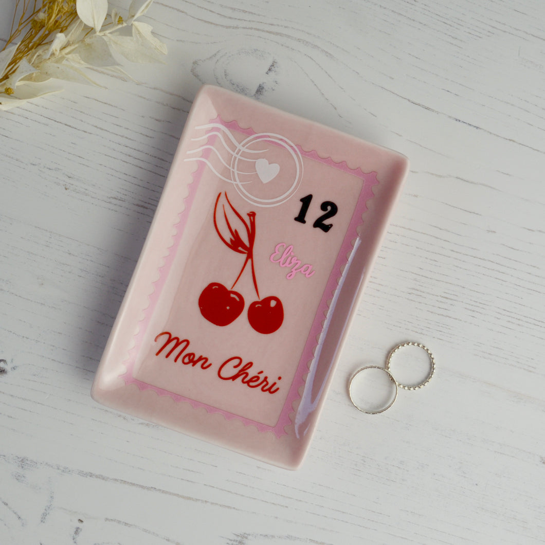 Personalised Cherry Trinket and Jewellery Dish