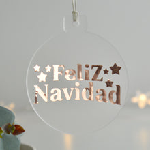Load image into Gallery viewer, “Feliz Navidad” Christmas Tree Decoration – 34 Colours
