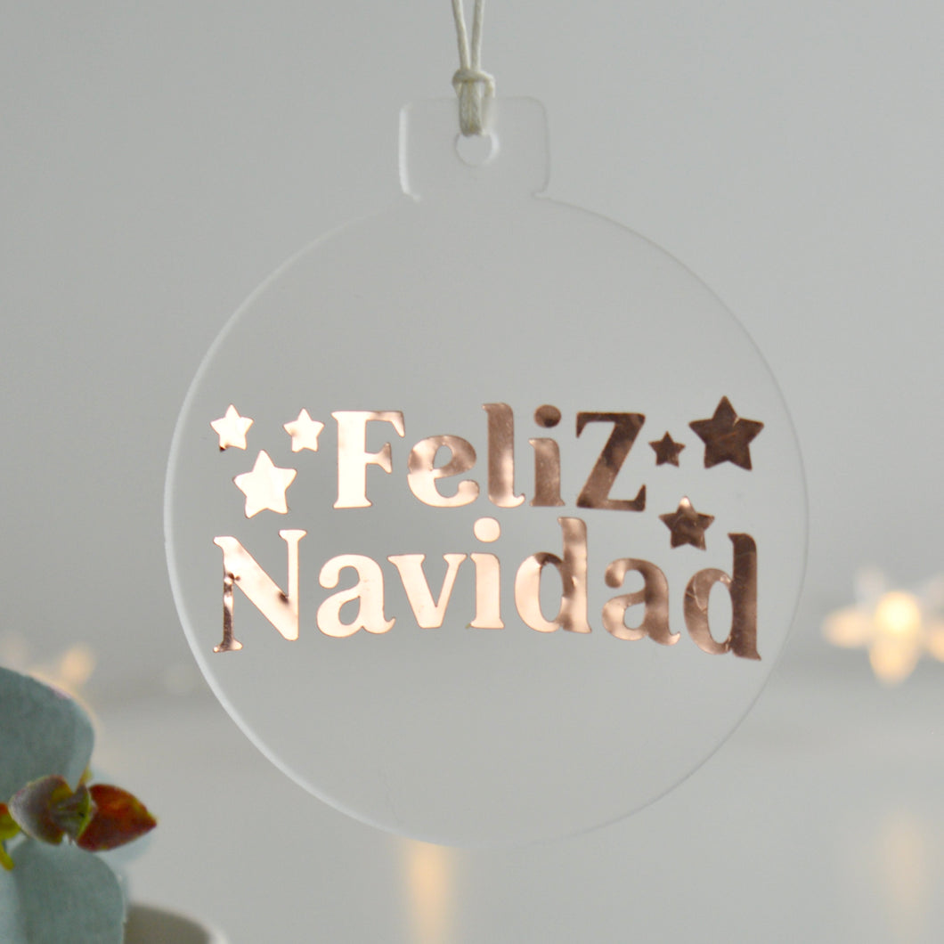 “Feliz Navidad” Christmas Tree Decoration – 34 Colours