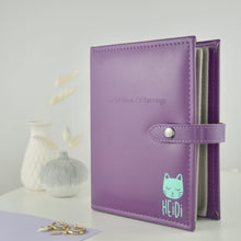 Load image into Gallery viewer, Girls Earring Storage Book - Cat

