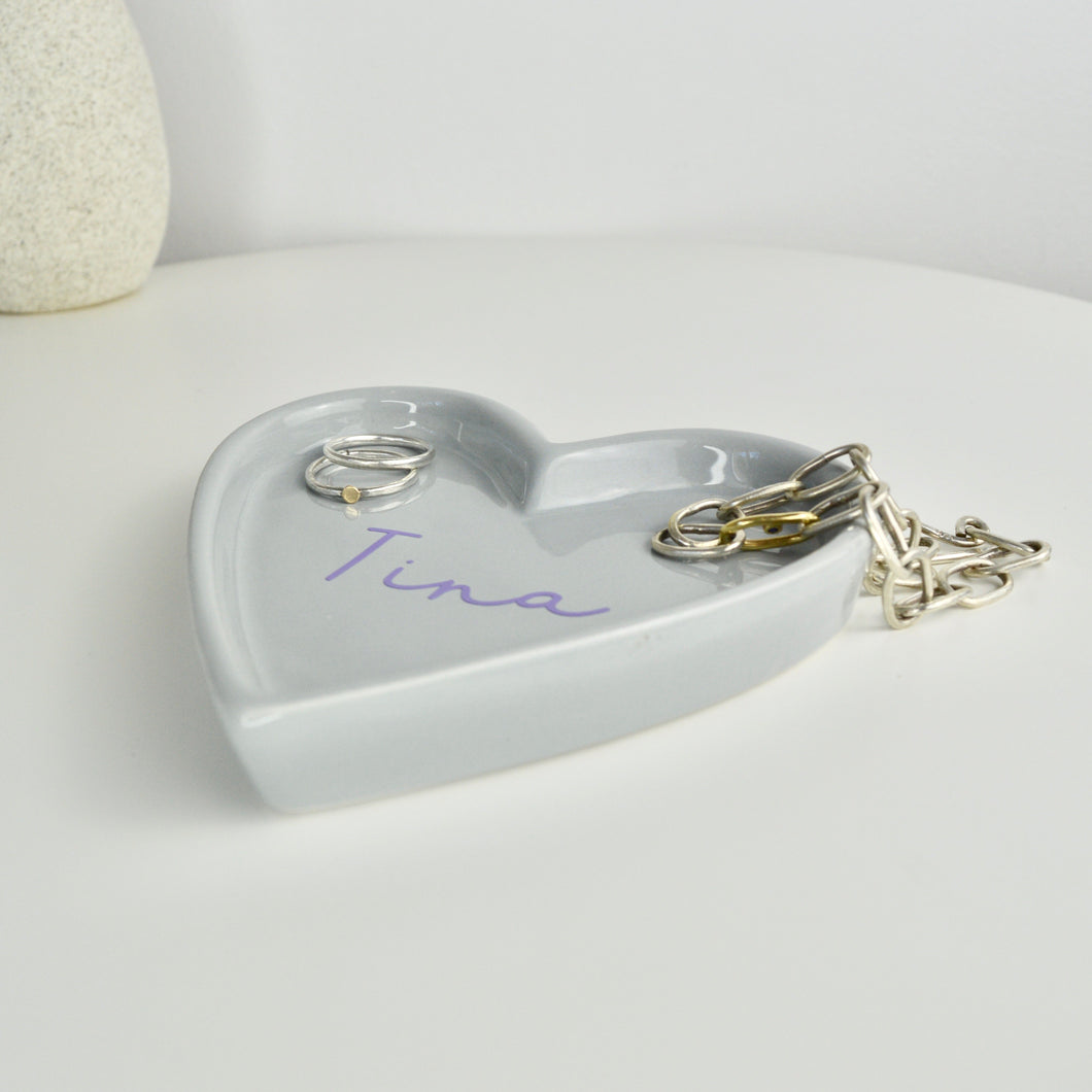 Copy of Personalised Love Heart Jewellery & Trinket Dish