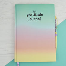 Load image into Gallery viewer, Personalised Daily Gratitude Notebook and Amethyst Crystal Pen
