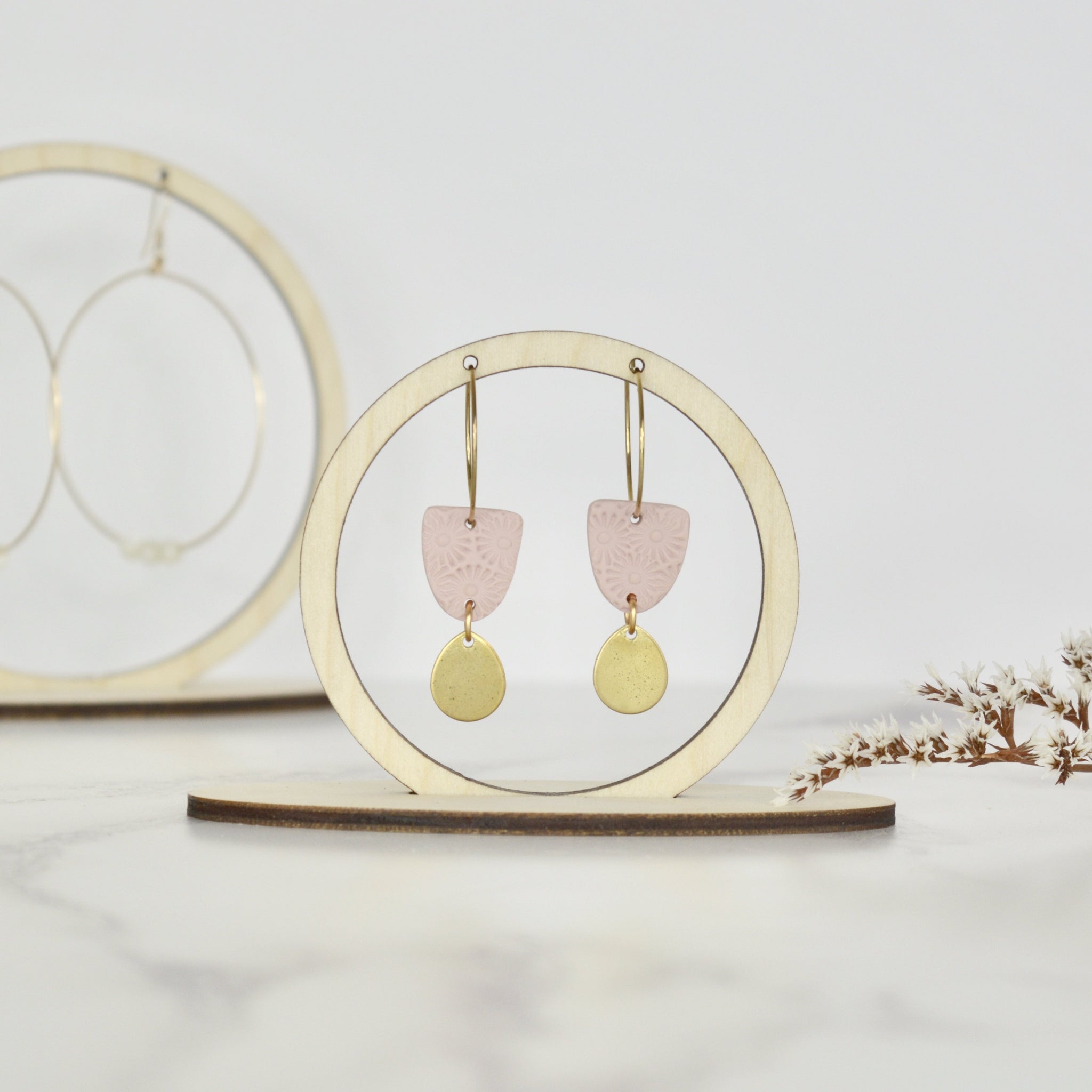Hoop earring display on sale