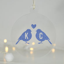 Load image into Gallery viewer, Personalised Bird Christmas Bauble
