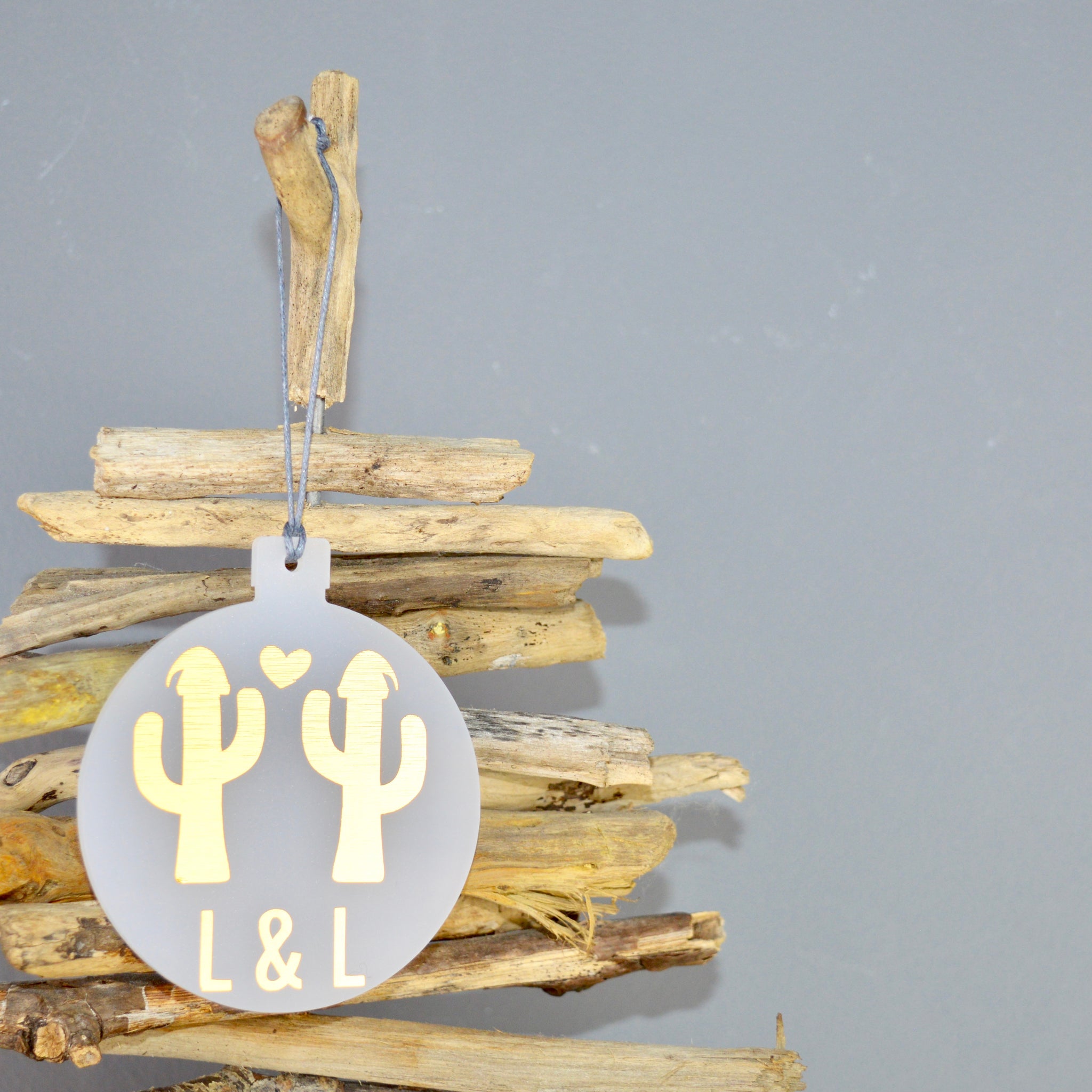 Personalised Cactus Christmas Bauble