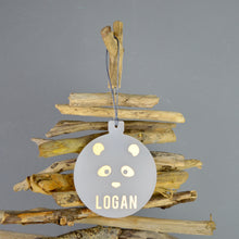 Load image into Gallery viewer, Personalised Panda Christmas Bauble - Not a Jewellery Box
