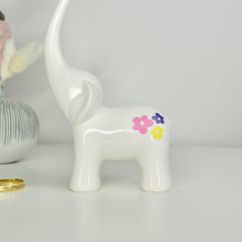 Load image into Gallery viewer, Elephant Ring Display Stand - White - Colourful Daisies
