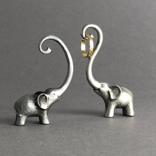 Pewter Elephant Ring Stand - Not a Jewellery Box
